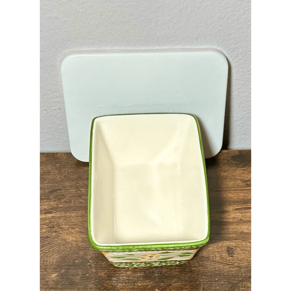 Temptations by Tara Presentable Ovenware Old World Green Small Loaf Pan w/ lid